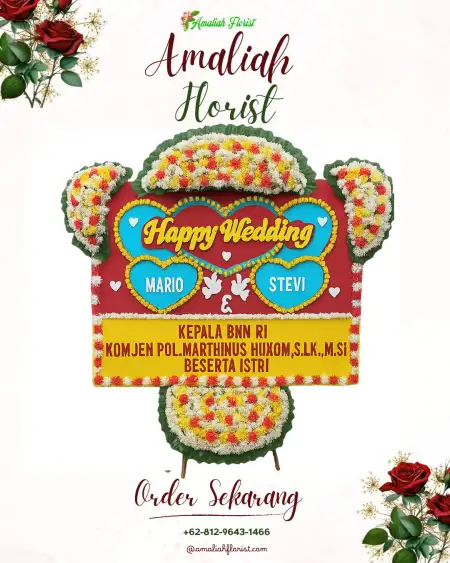 Papan Bunga Pernikahan Tunggak